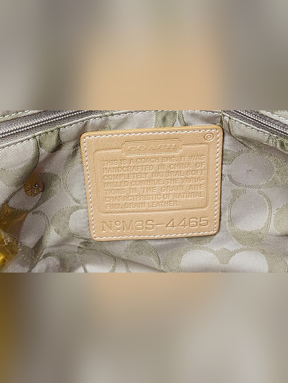 Coach Hampton Pebbled Leather Tote (Style No. 4465) - Picture 11 of 14